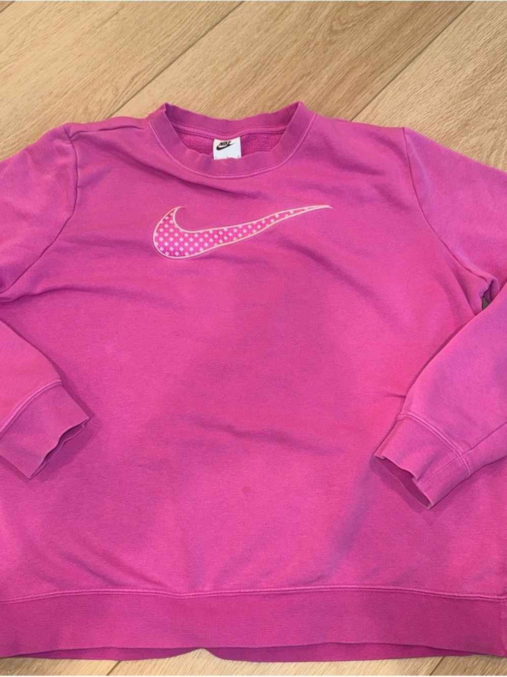 Nike Hot Pink Girls' Swoosh Crew Sweatshirt